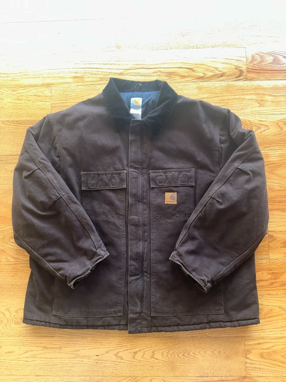 Carhartt Men’s Brown Work Jacket - Insulated Canvas Coat Size 3XL C26 DKB